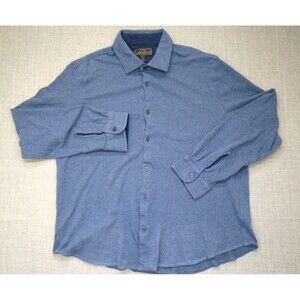 JS. A. Bank Reserve Men's XXL Button Up Shirt Blue Cotton Tailored Fit Casual